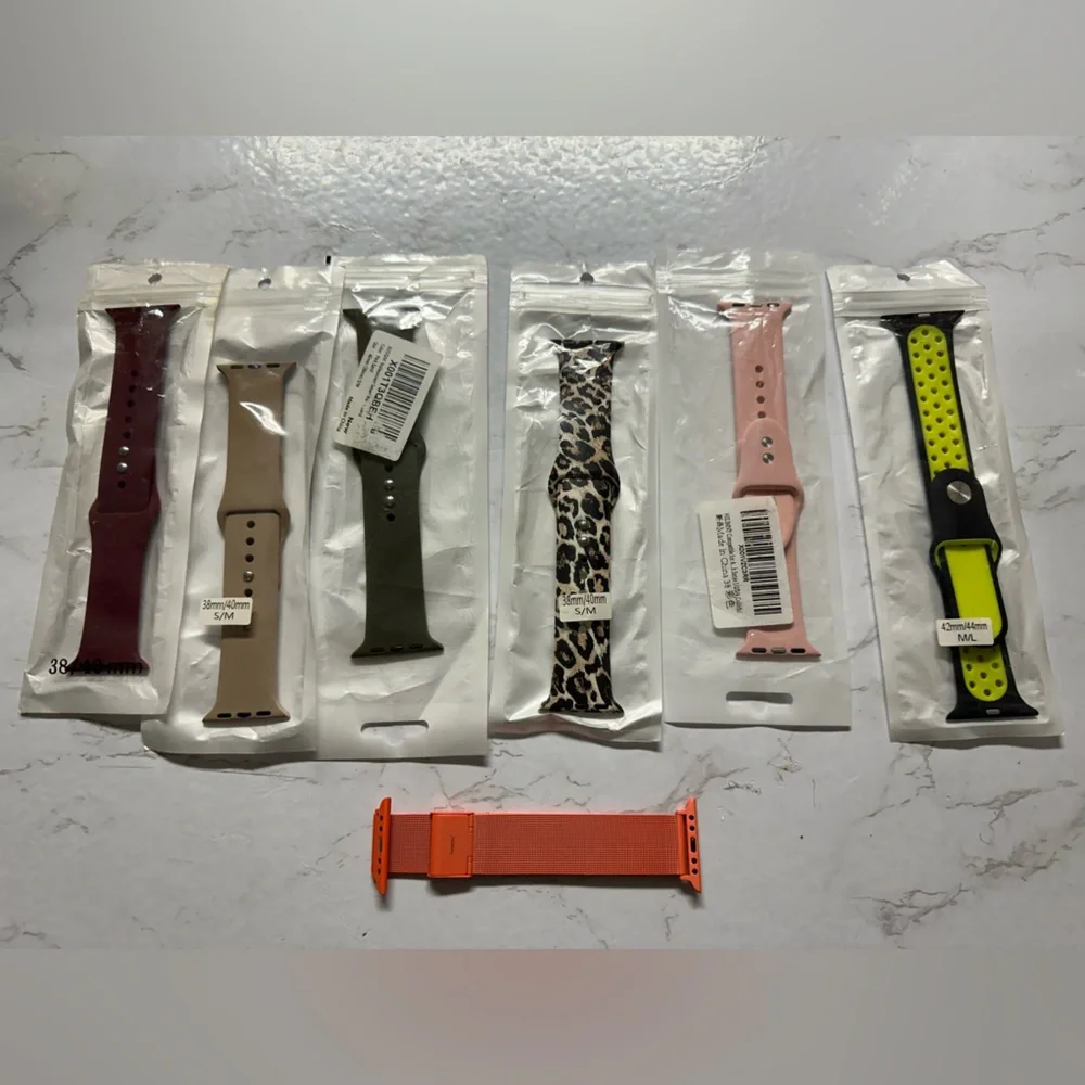 Apple Watch Band Collection - Red, Tan, Green, Leopard, Pink, Black